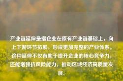产业链延伸是指企业在原有产业链基础上，向上下游环节拓展，形成更加完整的产业体系。这种延伸不仅有助于提升企业的核心竞争力，还能增强抗风险能力，推动区域经济高质量发展。