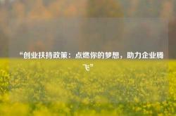 “创业扶持政策：点燃你的梦想，助力企业腾飞”