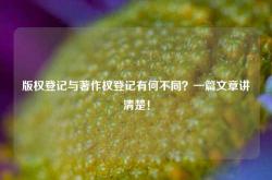 版权登记与著作权登记有何不同？一篇文章讲清楚！