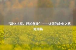 “简化执照，轻松创业”——让您的企业之路更顺畅
