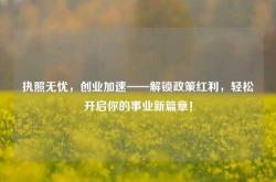 执照无忧，创业加速——解锁政策红利，轻松开启你的事业新篇章！