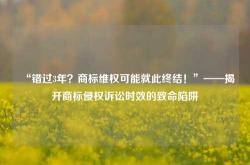 “错过3年？商标维权可能就此终结！”——揭开商标侵权诉讼时效的致命陷阱