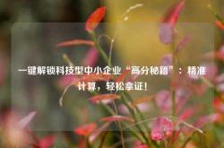 一键解锁科技型中小企业“高分秘籍”：精准计算，轻松拿证！