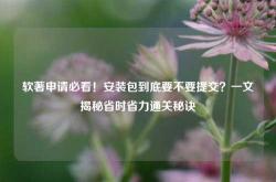 软著申请必看！安装包到底要不要提交？一文揭秘省时省力通关秘诀