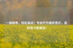 一键邮寄，轻松拿证！专业代办版权登记，省时省力更高效！