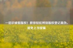 一招识破假版权！教你轻松辨别版权登记真伪，避免上当受骗