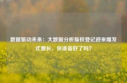 数据驱动未来：大数据分析版权登记迎来爆发式增长，你准备好了吗？