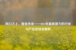 风口之上，掘金未来——2024年最具潜力的行业与产品类别全解析