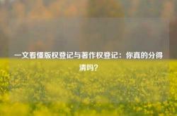 一文看懂版权登记与著作权登记：你真的分得清吗？