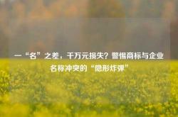 一“名”之差，千万元损失？警惕商标与企业名称冲突的“隐形炸弹”