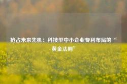 抢占未来先机：科技型中小企业专利布局的“黄金法则”