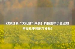 政策红利“大礼包”来袭！科技型中小企业如何轻松申领地方补贴？