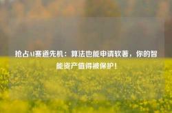 抢占AI赛道先机：算法也能申请软著，你的智能资产值得被保护！