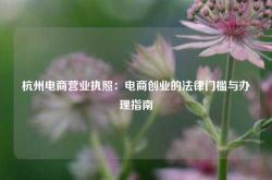 杭州电商营业执照：电商创业的法律门槛与办理指南