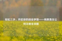 轻松三步，开启你的创业梦想——有限责任公司注册全攻略