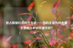 抢占数据红利时代先机——您的企业为何急需大数据分析软件著作权？