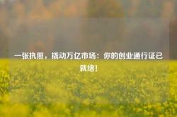 一张执照，撬动万亿市场：你的创业通行证已就绪！
