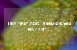【揭秘“正宗”的背后：地理标志商标为何需要历史证明？】