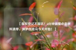🔥【版权登记不踩坑！3分钟搞懂必备材料清单，保护创意从今天开始！】🔥