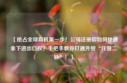 【抢占全球商机第一步！公司注册后如何快速拿下进出口权？手把手教你打通外贸“任督二脉”！】