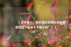 🌍【全球通行！版权登记如何让您的创意作品“走遍天下都不怕”？】