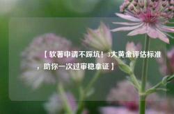 🔥【软著申请不踩坑！3大黄金评估标准，助你一次过审稳拿证】🔥