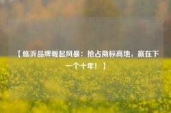 【临沂品牌崛起风暴：抢占商标高地，赢在下一个十年！】