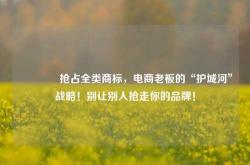 🔥抢占全类商标，电商老板的“护城河”战略！别让别人抢走你的品牌！