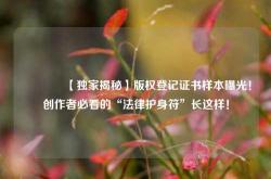 🔥【独家揭秘】版权登记证书样本曝光！创作者必看的“法律护身符”长这样！