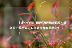 🔥【企业必看！版权登记竟能抵税？最高省下数万元，聪明老板都在悄悄做！】🔥