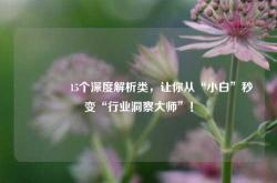 🔥15个深度解析类，让你从“小白”秒变“行业洞察大师”！