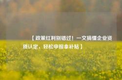 🔥【政策红利别错过！一文搞懂企业资质认定，轻松申报拿补贴】🔥