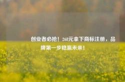 🔥创业者必抢！268元拿下商标注册，品牌第一步稳赢未来！