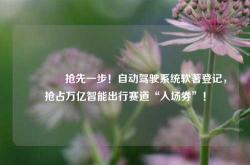 🚗抢先一步！自动驾驶系统软著登记，抢占万亿智能出行赛道“入场券”！