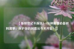 🔥【版权登记不踩坑！3分钟搞懂必备材料清单，保护你的创意从今天开始！】🔥