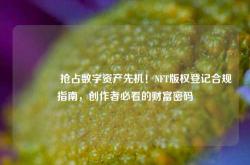 🔥抢占数字资产先机！NFT版权登记合规指南，创作者必看的财富密码