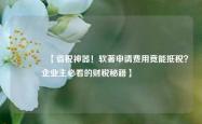 🔥【省税神器！软著申请费用竟能抵税？企业主必看的财税秘籍】🔥