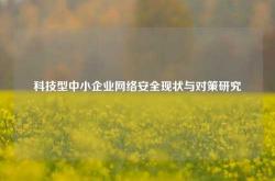 科技型中小企业网络安全现状与对策研究