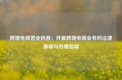 跨境电商营业执照：开展跨境电商业务的法律基础与办理指南