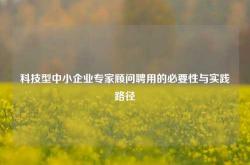科技型中小企业专家顾问聘用的必要性与实践路径