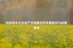 科技型中小企业产学研融合的发展路径与战略思考