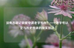 没有古籍记载能申请老字号吗？——老字号认定与历史传承的现实挑战