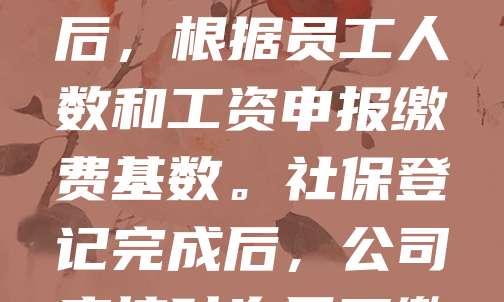 公司注册后,需在30日内向当地社保经办机构申请社保登记。首先,准备营业执照、法人身份证、员工花名册等材料;其次,登录社保官网或前往社保局填写社会保险登记表;最后,根据员工人数和工资申报缴费基数。社保登记完成后,公司应按时为员工缴纳养老、医疗、失业、工伤和生育保险。建议每月及时申报和缴纳,避免滞纳金和法律风险。如遇问题,可咨询当地社保局或专业代理机构,确保合规运营。