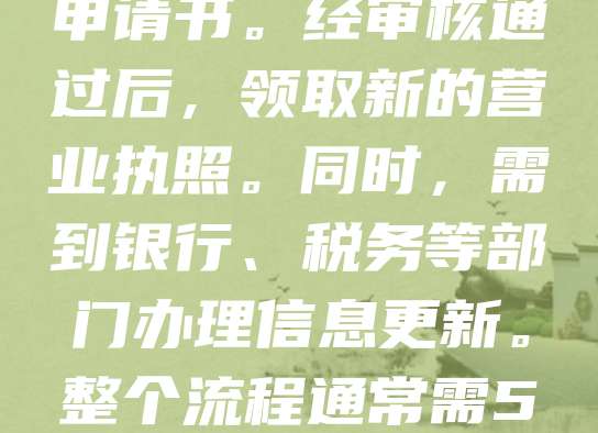 公司注册后如需变更法人，应先准备相关材料，如新法人身份证明、股东会决议等。随后前往工商行政管理部门提交变更申请，填写公司变更登记申请书。经审核通过后，领取新的营业执照。同时，需到银行、税务等部门办理信息更新。整个流程通常需5-10个工作日。注意，变更法人前应确保公司无未结清债务或法律纠纷，以避免后续风险。建议提前咨询专业机构，确保手续齐全、合法合规。