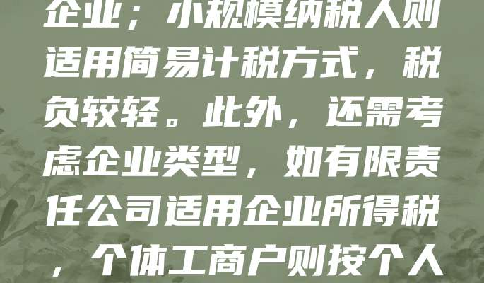 选择合适的税种是注册公司的重要环节。企业应根据经营范围、利润水平和行业特点确定适用税种。一般纳税人适用于增值税，适合规模较大、进项税额较多的企业；小规模纳税人则适用简易计税方式，税负较轻。此外，还需考虑企业类型，如有限责任公司适用企业所得税，个体工商户则按个人所得税征税。合理选择税种有助于降低税负、提高盈利能力。建议企业在注册前咨询税务专业人士，结合自身实际情况做出科学决策，确保合规经营。