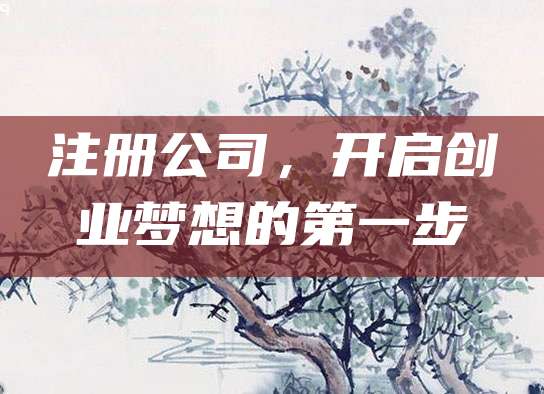 注册公司，开启创业梦想的第一步