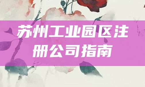 苏州工业园区注册公司指南