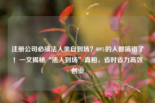 注册公司必须法人亲自到场？99%的人都搞错了！一文揭秘“法人到场”真相，省时省力高效创业