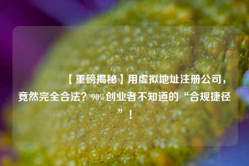 🔥【重磅揭秘】用虚拟地址注册公司，竟然完全合法？90%创业者不知道的“合规捷径”！