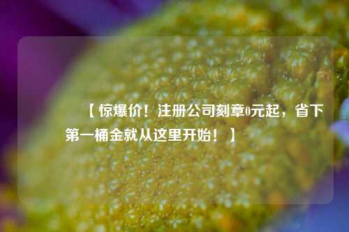 🔥【惊爆价！注册公司刻章0元起，省下第一桶金就从这里开始！】🔥